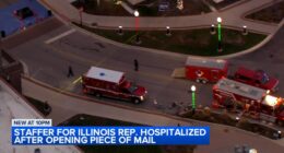 State Rep. Barbara Hernandez's staffer sickened, hospitalized after opening mail at Aurora, Illinois office at at Benton and Stolp