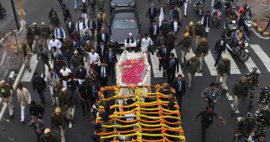 State funeral begins for former Indian Prime Minister Manmohan Singh, who instituted economic reform