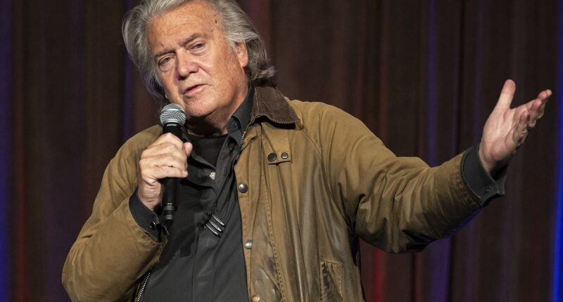 Steve Bannon peddles new conspiracy theory about mystery drones spotted over New Jersey as he claimed 'the Biden regime is already working against President Trump'