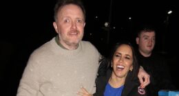 Strictly winner Chris McCausland celebrates until the early hours as he clutches his Glitterball Trophy while leading the show afterparty leavers with former pro Janette Manrara