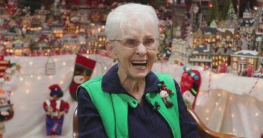 This woman transforms her home into massive Christmas village wonderland