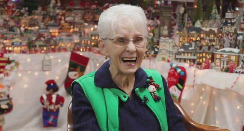 This woman transforms her home into massive Christmas village wonderland