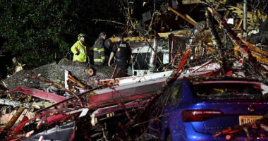 Tornadoes in Texas and Mississippi kill 2 as storm system moves across southern U.S.