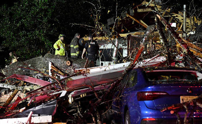 Tornadoes in Texas and Mississippi kill 2 as storm system moves across southern U.S.