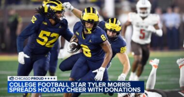 Tyler Morris, Michigan football star, donates $3K of name, image and likeness money to Plainfield School District 202 families