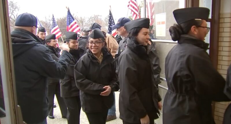 US Navy recruits from Naval Station Great Lakes surprised with Christmas celebration, FaceTime calls home to family