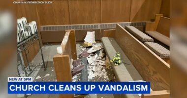 Vandal damages more than $20K in property at St. Mary the Immaculate Conception in Michigan City, Indiana on Thanksgiving morning