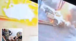 Watch dramatic moment huge car bomb blows up Putin’s notorious prison torturer in daring ‘Ukrainian assassination’