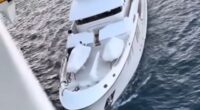 Watch moment out of control £10million superyacht crashes into 225,000-ton cruise liner with sickening crunch