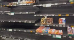 Woolworths shelves are bare and stores are running low on stock as strikes force the closure of five distribution centres.