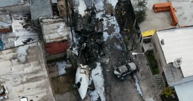 ‘Two dead’ in horror plane crash after jet plunges near airport and crashes into street in Buenos Aires