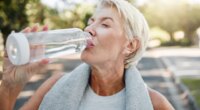 woman drinking water