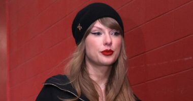 All the details on Taylor Swift $10,200 designer outfit and Travis Kelce's $4,800 Tortured Poet look at AFC Championship