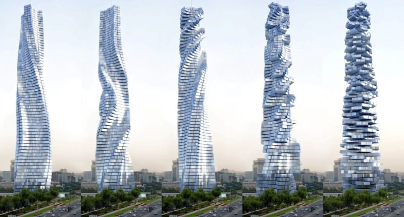 Architect’s crazy plan for SPINNING skyscraper taller than The Shard that ‘never looks the same’ with 80 rotating floors