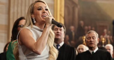 Ariana Grande is accused of shading Carrie Underwood's inauguration performance