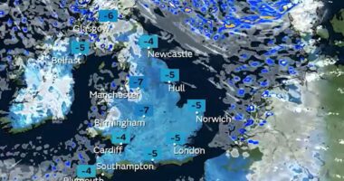 Britain faces another soaking to see in the New Year: Met Office issues new amber rain warning for the north as 70mph batter UK with temperatures set to plummet to -5C