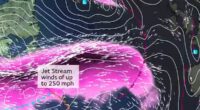 Britain facing MORE storm and snow fears as maps reveal where 'very powerful' 250mph Jet Stream will bring strong winds and torrential downpours later this week