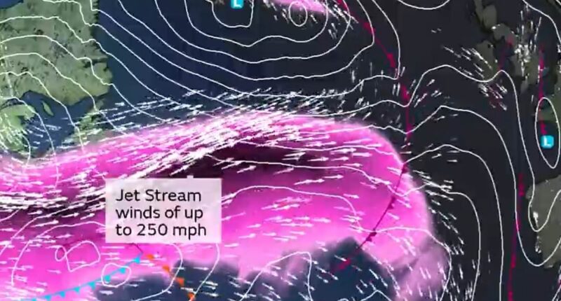 Britain facing MORE storm and snow fears as maps reveal where 'very powerful' 250mph Jet Stream will bring strong winds and torrential downpours later this week