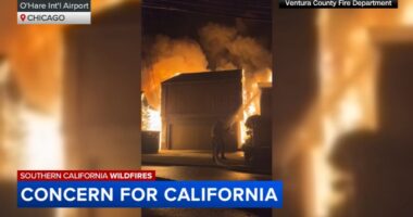 California fires: Passengers arriving at O'Hare Airport in Chicago from LAX fear what they might return home to