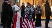 Chaos outside Liberty Ball as thousands of MAGA faithful wait to see Trump in blistering cold