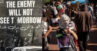 Columbia students confront anti-Israel protesters who stormed classroom with antisemitic flyers