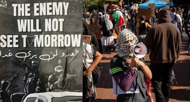 Columbia students confront anti-Israel protesters who stormed classroom with antisemitic flyers