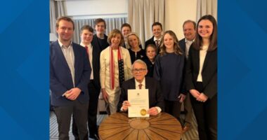 DeWine signs certificate of appointment letter to US Senate for Husted