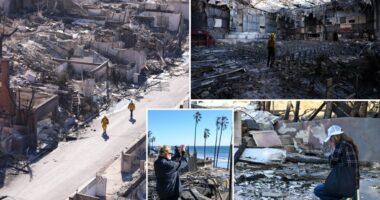 Distraught Malibu residents return home as the magnitude of other wildfire-destroyed areas is revealed: PHOTOS