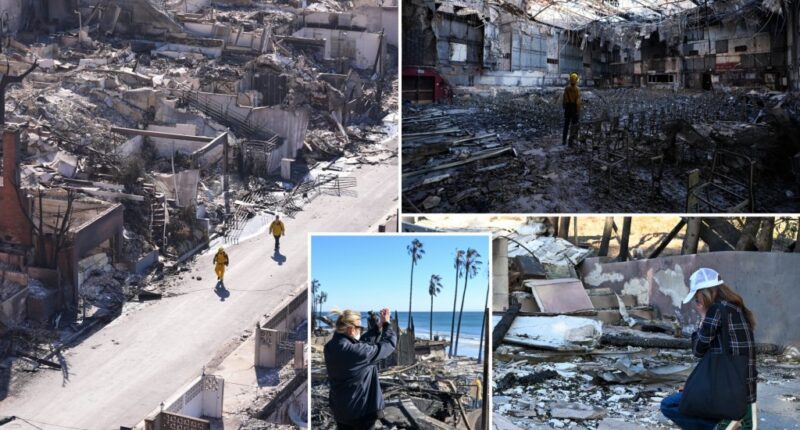 Distraught Malibu residents return home as the magnitude of other wildfire-destroyed areas is revealed: PHOTOS