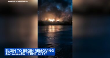 Elgin to begin removing so-called tent city for homeless next week after recent fires; residents will move to Lexington hotel