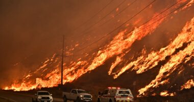 Fast-moving new fire ‘that could go nuclear’ breaks out in Los Angeles sparking evacuations as 20,000 forced to flee