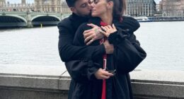 Giovanni Pernice wraps his arms around girlfriend Bianca Guaccero during trip to London as he vows to marry the actress following their win on Italian Strictly