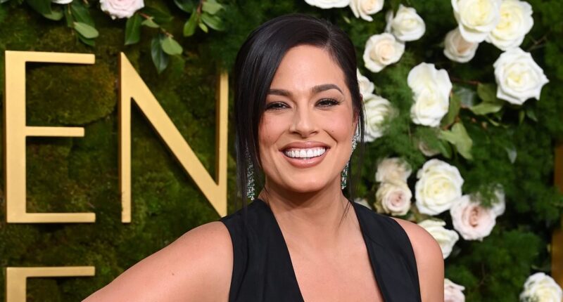 Golden Globes 2025: Ashley Graham kicks off red carpet as model dazzles in plunging black gown