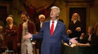 Hamilton meets 'King Trump' as Lin-Manuel Miranda makes surprise SNL appearance in hilarious cold open as Timothée Chalamet is blasted for Jimmy Carter joke: 'Too soon'