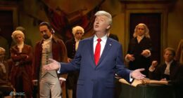 Hamilton meets 'King Trump' as Lin-Manuel Miranda makes surprise SNL appearance in hilarious cold open as Timothée Chalamet is blasted for Jimmy Carter joke: 'Too soon'