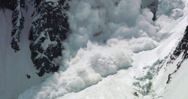 Horror avalanche kills three skiers after dragging them several hundred metres down 9,000ft mountain