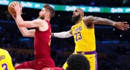 Jarrett Allen powers Cleveland Cavaliers past Los Angeles Lakers to spoil LeBron James' first game since turning 40