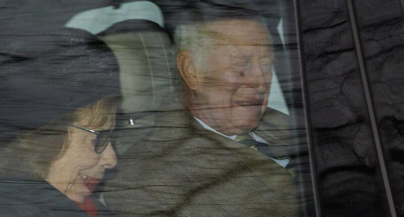 King Charles and Queen Camilla brave icy temperatures as they drive to church service at Crathie Kirk