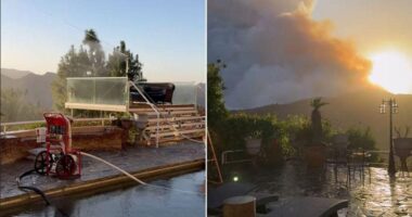 LA family used ‘budget friendly’ system pumping water from pool to help save their home from wildfires