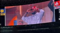 LeBron James cheers on Ohio State at College Football Playoff championship game