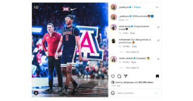 LeBron James' youngest son Bryce commits to University of Arizona for 2025 season