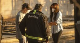 Meghan and Prince Harry comfort LA fire victims and first responders as Fox is slammed for saying 'Princess Markle' is 'hanging out with the commoners' while city continues to burn