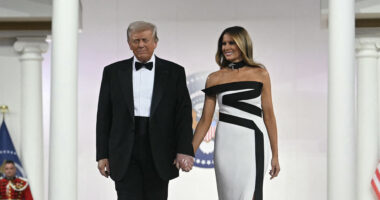 Melania Trump inauguration ball dress leaves fans speechless as Usha Vance also stuns in gown on Donald’s big night