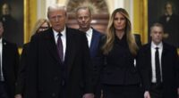 Melania Trump joins Donald in the Capitol Rotunda to pay respects to Jimmy Carter ahead of his funeral