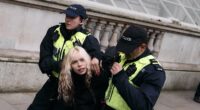 Met police arrest eight at pro-Palestinian demo after putting 1,000 officers on streets and banning march from approaching synagogue