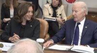 Moment Joe Biden tells Kamala Harris ‘fire away… no pun intended’ in live update on LA wildfires as death toll hits 6