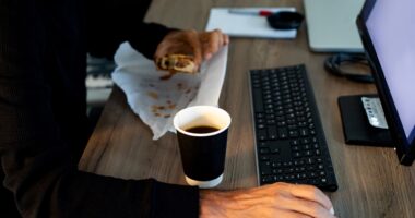 Nearly half of Brits eat breakfast on the job – with a third holding meetings over the most important meal of the day