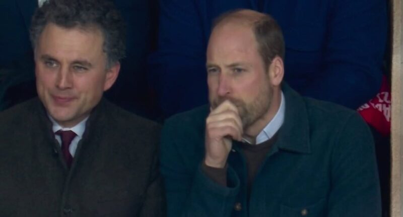 Prince William cuts a nervous figure in the stands as he watches his beloved Aston Villa lose against Prince Albert's Monaco - less than a week after shocking fans with Wetherspoons visit