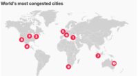 Revealed: The world's most congested cities and the eye-watering number of hours drivers sit in traffic - and it's bad news for motorists in London and New York