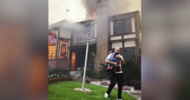 Russian man saves American flag outside burning California home: 'A symbol to me and my family'